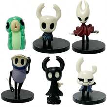 bandai 6 PIEZAS Figura de 6-8cm/2.36-3.14 pulgadas de Hollow Knight: Silksong, figura Kawaii de la versión pequeña del Caballero, figura de la avispa, figura de colección de adultos de PVC, decoración de habitación, regalo de Navidad, figura, estatua, habitación Kawaii, Warcraft, anime, Hollow Knight, figura de anime, Hollow Knight, anime, figura de anime