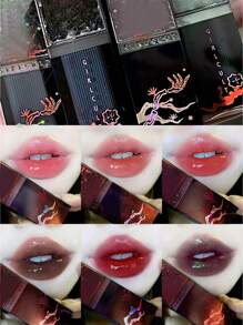 GIRLCULT Unreal High Gloss Lip Glaze J82 Bright Red, Chameleon Liquid Lipstick, Oil-Based Rhinestone Shiny Lip Gloss, Metallic Luster, Long-Lasting Color, Talc-Free, Korean Makeup, Korean Cosmetics, 3.5ml/0.12fl.Oz - J82 Bright Red - 查看 7