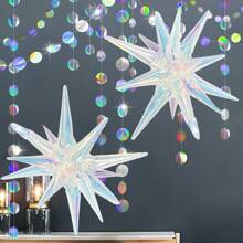 2 quả bóng bay hình ngôi sao nổ lớn, nhiều màu sắc, trong suốt, kích thước 22 inch, bóng bay hình ngôi sao đa năng, bóng bay hình ngôi sao bằng giấy bạc, thích hợp cho tiệc sinh nhật, đám cưới, trang trí ngày lễ. - đầy màu sắc - Xem 4