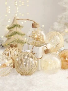 6 quả bóng treo trang trí Giáng sinh 6/8cm, bóng PET trong suốt, bóng trang trí tiệc Giáng sinh, cho cây thông Noel, nhà, trong nhà, ngoài trời, trung tâm thương mại, khách sạn, quán cà phê, nhà hàng, đồ trang trí treo, bộ hộp quà Giáng sinh, quà tặng, Giáng sinh, trang trí ngày lễ bóng Giáng sinh trang trí nhà sinh nhật đồ trang trí Giáng sinh trang trí phòng - Nhiều màu - Xem 3