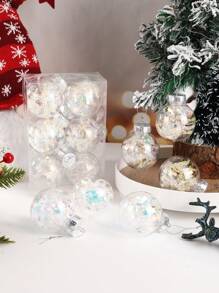 6 quả bóng treo trang trí Giáng sinh 6/8cm, bóng PET trong suốt, bóng trang trí tiệc Giáng sinh, cho cây thông Noel, nhà, trong nhà, ngoài trời, trung tâm thương mại, khách sạn, quán cà phê, nhà hàng, đồ trang trí treo, bộ hộp quà Giáng sinh, quà tặng, Giáng sinh, trang trí ngày lễ bóng Giáng sinh trang trí nhà sinh nhật đồ trang trí Giáng sinh trang trí phòng - Nhiều màu - Xem 8