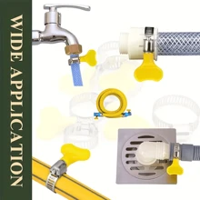 5/10 pezzi Fascette stringitubo regolabili in acciaio inossidabile - Durevoli, resistenti alla corrosione, facili da installare, adatte per condotti di asciugatrici, tubi dell'acqua, collegamenti del gas naturale e altro. Disponibili in più misure. - Giallo - Visualizzare 9