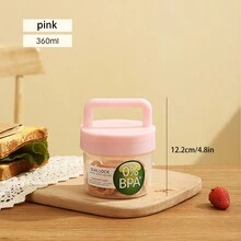 1pc Keep Fit Salad Meal Cup, Single/Double Layered Salad Container For Lunch, Portable Fruit And Vegetable Salad Cups Container With Fork & Salad Dressing Holder