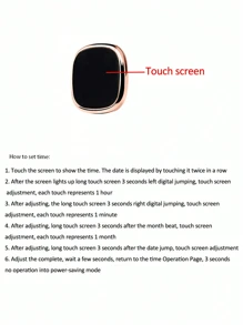 1pc LED Stainless Steel Digital Watch And 1pc Rose Gold Rhinestone Bracelet For Girls - Rose Gold - View 5