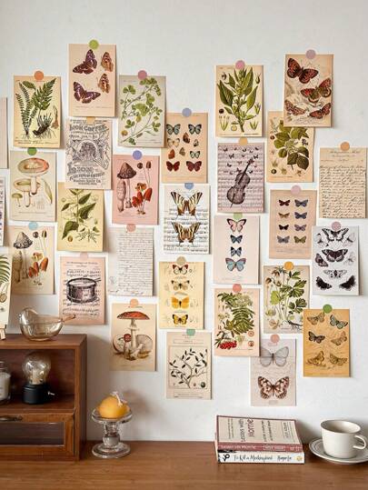 30 piezas/Set Tarjetas postales bio (con pegatinas redondas), pegatinas de pared de plantas, pegatinas de tarjetas postales de mariposas, tarjetas postales decorativas de pared, suministros para pequeños negocios, tarjetas de agradecimiento, regalos de cumpleaños, tarjetas, artículos inusuales, tarjetas de regalo, tarjetas con tema de plantas estéticas, pegatinas de pósteres de tarjetas postales DIY, pósteres, pegatinas, arte de pared, artículos de decoración de primavera para refrescar tu hogar, pegatinas de decoración de ramas, decoración del hogar para graduación, decoración de la habitación de vuelta a la escuela, útiles escolares, decoración de cocina
