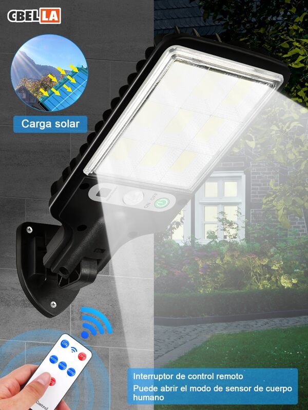 CasaBella 2 piezas super brillante solar Luz de pared Con Control Remoto,lámpara de pared, lámpara de exterior, lámpara solar,luces de jardín LED impermeables,farola solar,Lámparas solares,Luz Solar Para Exteriores,Interruptor temporizador automático,Luces De Seguridad Ip65 A Prueba De Agua Y Energía Solar Para Jardín, Patio, Puerta Frontal Y Cercado