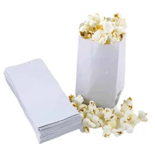 150 Units White Paper Bag Snack Hot Dog Popcorn - 白色 - 查看 1