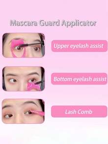 1pc Multi-Function Eyebrow/Eyeliner/Eyelashes Stencil Kit, Beginner Eyebrow Shaper Template, Makeup Tool For Travel & Everyday Use - Multicolor - View 3