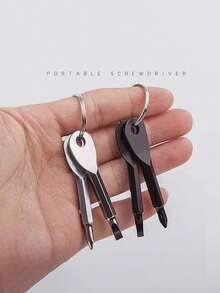 1/3/5pcs Portable Screwdriver Outdoor Edc Multifunctional Tool With Slot Head & Key Ring Outdoor Compact Multitool Flathead & Screwdriver With Keychain Mini EDC Keyring Handy Emergency Tool Multipurpose Mini Repair Kit Camping Accessory Mini Pocket Repair Tool Gadget - Multicolor - View 2