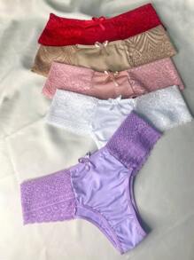 Kit 5 Lace Side Panties Lace Thong - 彩色 - 查看 10