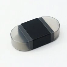 2-In-1 Multi-Function Pencil Sharpener With Eraser, Portable Pocket-Sized Handheld Pencil Sharpener With Shavings Tray, For Kids Learning 599A - Black - View 9