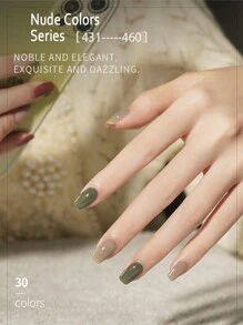 6 件果冻凝胶指甲油套装，透明水晶凝胶指甲油，适合秋季、冬季、春季和夏季 - 包括半透明、红珊瑚、棕色、乳白色、半透明粉色、裸色，适合美甲沙龙 - 彩色 - 查看 3