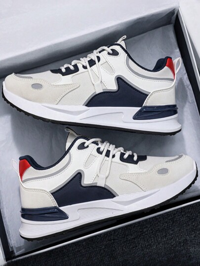 Zapatos de lona casuales tipo náutico para hombres, mocasines transpirables, tenis de , zapatos de malla estilo coreano para patinar, blancos para San Valentín