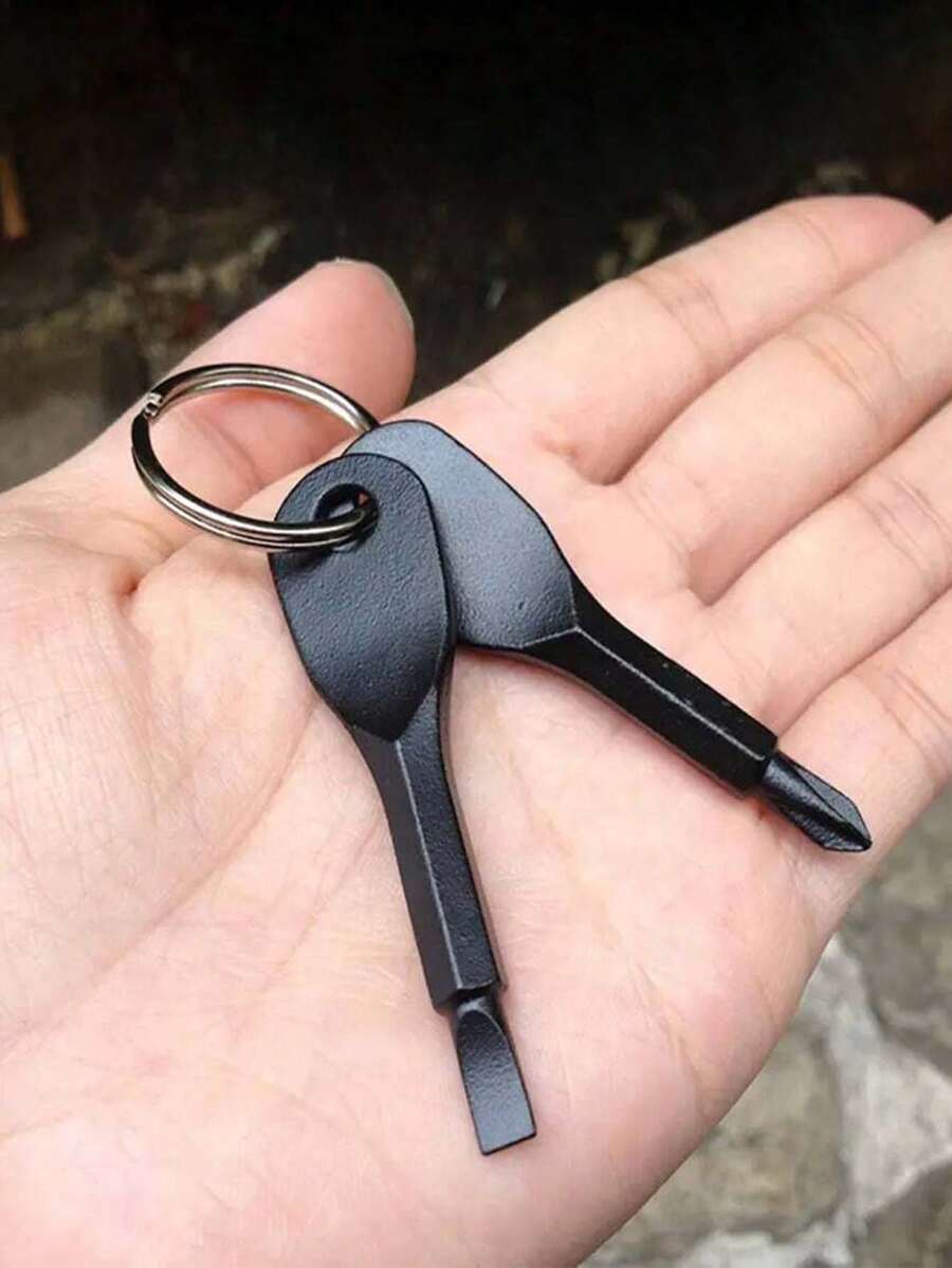 1/3/5pcs Portable Screwdriver Outdoor Edc Multifunctional Tool With Slot Head & Key Ring Outdoor Compact Multitool Flathead & Screwdriver With Keychain Mini EDC Keyring Handy Emergency Tool Multipurpose Mini Repair Kit Camping Accessory Mini Pocket Repair Tool Gadget - Multicolor - View 1
