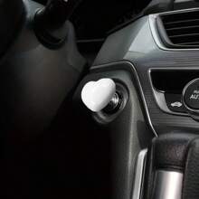 1 pieza Cubierta protectora en forma de corazón rojo para botón de encendido del automóvil, pegatina decorativa, accesorio interior de automóvil universal, manija adhesiva multiusos