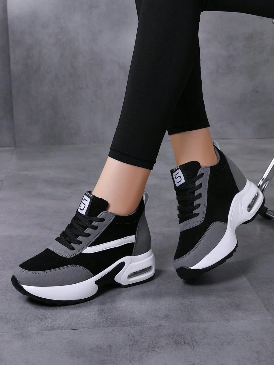 Women's Athleisure Shoes, Versatile Non-Slip Inner Heightened Lightweight Shoes