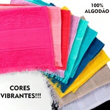 Kit 30 Social Mouth Towels With Fringe For School Embroidery Great Absorption With Soft Touch - Các loại màu sắc - Xem 2