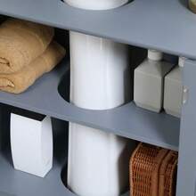 HOMCOM Under Sink Bathroom Cabinet With 2 Doors And Shelf, Pedestal Sink Bathroom Vanity Cabinet, Gray - 1 - 查看 7