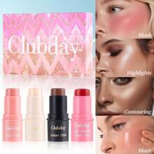 Thanksgiving & Christmas High Appearance Level Makeup Set 4 In 1 Blush & Contours & Highlights & Eyeshadow Face Makeup Set Makeup Party, Beach Party, Winter Christmas Gift Surprise Best-Selling Makeup Set Christmas Gift 4-Piece Facial Contouring Makeup Set Blush Highlight Contouring 3-In-1 Set Long-Lasting Natural Makeup Effect