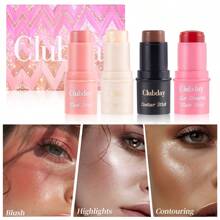 Thanksgiving & Christmas High Appearance Level Makeup Set 4 In 1 Blush & Contours & Highlights & Eyeshadow Face Makeup Set Makeup Party, Beach Party, Winter Christmas Gift Surprise Best-Selling Makeup Set Christmas Gift 4-Piece Facial Contouring Makeup Set Blush Highlight Contouring 3-In-1 Set Long-Lasting Natural Makeup Effect