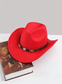 1pc Unisex Retro Bohemian Solid Color Polyester Felt Hat, Casual Vintage Beret Cap Suitable For Autumn/Winter