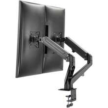 Dual Articulated Support For 2 Monitors 17" To 27" With Gas Piston Landscape Or Portrait Mode Clanm CS22 - màu đen - Xem 4
