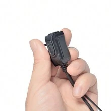 HYS Two Way Radio Walkie Talkie Earphones,C-Shaped Ear Hooks,Soft And Comfortable,Red Earplug Design For A More Beautiful Look,Two Way Radio Earpiece With PTT Microphone Compatible With Baofeng Jianlin Puxin Linton Weierwei Wouxun Walkie Talkies - Red - View 4