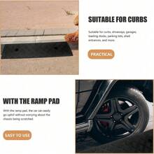 2X Threshold Kerb Ramp Mobility Access Wheelchair Scooter Bike Disability Safety - Black - View 8