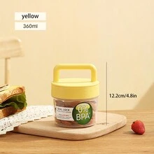 1pc Keep Fit Salad Meal Cup, Single/Double Layered Salad Container For Lunch, Portable Fruit And Vegetable Salad Cups Container With Fork & Salad Dressing Holder