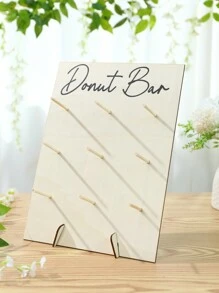 1set 9 Holes Donut Wooden Display Rack Household Donut Display Rack Party Food Placement Rack, Birthday Wedding Family Event Party Food Rack, Donut Display Wooden Stand, Thanksgiving Christmas 2025 New Year's Party Kitchen Cooking Stand