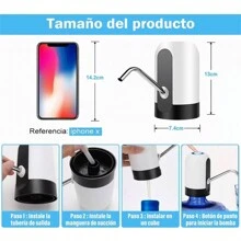 Dispensador de agua eléctrico, bomba de agua automática recargable por USB, adecuado para botellas estándar de 2 a 5 galones, mini dispensador de agua portátil para exteriores/hogar