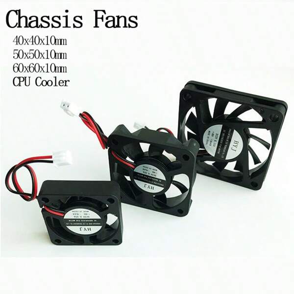 40x40x10mm 50x50x10mm 60x60x10mm 5V 2-Pin PC Computer CPU System Heatsink Brushless Cooling Fan Silent Chassis Radiator Fans
