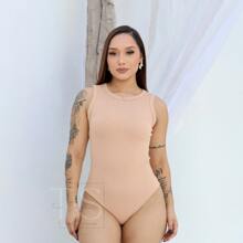 KIT 3 WOMEN'S BODYSUIT WITH RIBBED TERRY CLOTH TANK TOP - NUDE ĐEN VÀ FUCSIA - Xem 6