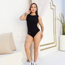 KIT 3 WOMEN'S BODYSUIT WITH RIBBED TERRY CLOTH TANK TOP - NUDE ĐEN VÀ FUCSIA - Xem 3
