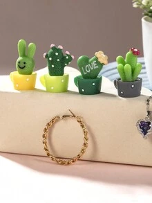 Bộ 4 món/bộ, Đạo cụ chụp ảnh trang sức xương rồng thịt, Đồ trang trí nhỏ, Nghệ thuật trang trí nền, Sản xuất đồ trang trí nhỏ tạo không khí sáng tạo - Nhiều màu - Xem 2