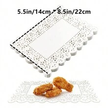 100pcs, White Paper Doilies, Disposable Paper Lace Doilies For Food Decorative Doilies Placemats For Table Wedding Birthday Cakes Desserts Food Decoration - Assorted Sizes (Round Rectangle Oval Heart) Air Fryer Kitchen Air Fryer Liners Air Fryer Paper Airfryer Air Frier - White - View 24