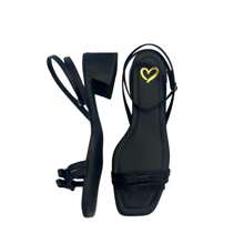 Classic Women's Sandals With Medium Thick Block Heel And Comfortable Bow - màu đen - Xem 4