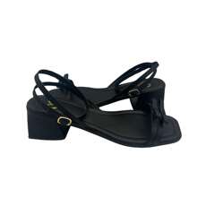 Classic Women's Sandals With Medium Thick Block Heel And Comfortable Bow - màu đen - Xem 3