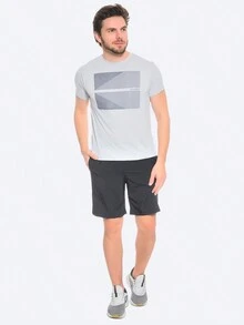 MEN'S RUNNING FITNESS GYM T-SHIRT - Xám - Xem 1