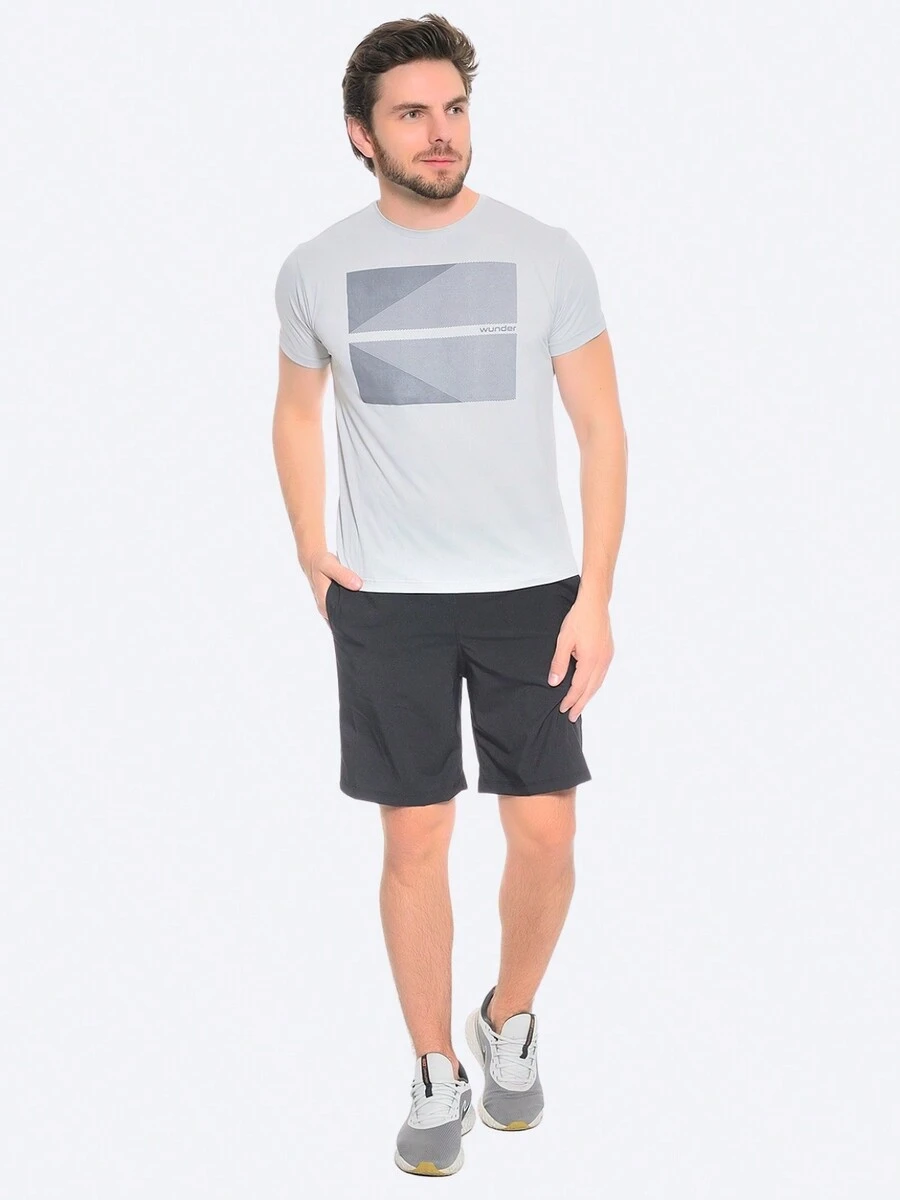 MEN'S RUNNING FITNESS GYM T-SHIRT - Xám - Xem 1