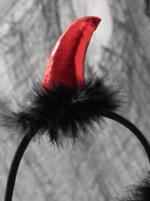 1pc Halloween Devil Horns Headband Devil Accessories - Black - View 2