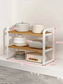 1pc Single/Double Layer Kitchen Window Storage Spice Rack Storage Rack, Countertop Multi-Layer Storage Rack For Spices & Cookware, Spacing Saving Rack