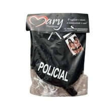 Adult Police Costume Kit 5 Accessories - 黑與白 - 查看 6