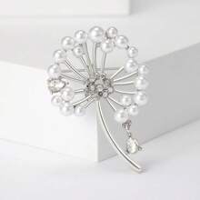 1pc Fashion Dandelion Brooch Pearl Flower Simple Shawl Accessory Pin - Dandelion - View 13
