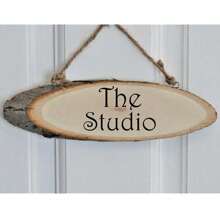 Personalised Log Slice Hanging Door Plaques Sign - Choose Your Own Message Gifts Birthday Graduation