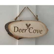 Personalised Log Slice Hanging Door Plaques Sign - Choose Your Own Message Gifts Birthday Graduation