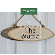 Personalised Log Slice Hanging Door Plaques Sign - Choose Your Own Message Gifts Birthday Graduation