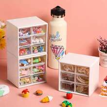 1 件 6 格桌面收纳盒、珠宝收纳盒、化妆品架、发饰盒、梳妆台、卧室宿舍配件、家庭整理和收纳用品装饰品秋季装饰节日装饰房间装饰家居装饰秋季装饰卧室装饰 - 彩色 - 查看 3