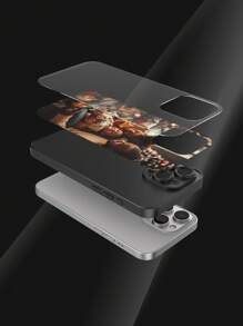 Apple 1pc Customized Photo Printed High Definition Glass Phone Case Compatible With IPhone 15 Pro Max, Compatible With Samsung S24 Ultra, Redmi, OnePlus And Other Models Clear Fashion , Stylish, Colorful, Cute For Graduation, For Weddings, For Christmas, For Halloween, For Winter, For Prom, For Fall, For Mother's Day, For Father's Day Iphone Case, Phone Cover, Phone Accessories, 16 Iphone Case - Black - View 5