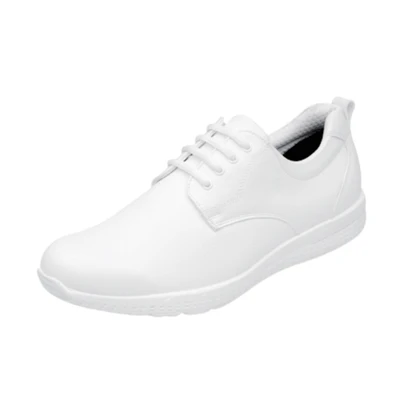 Zapato Clínico Piel Blanco Confort  Hombre Doctor Enfermero 702